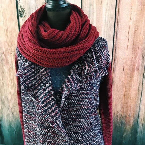 🛍 Red tweed style cardigan - Picture 8 of 8